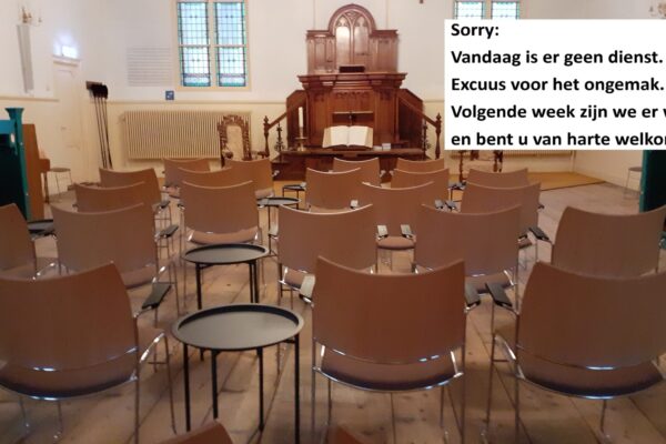 Geen kerkdienst op 4 oktober 2026